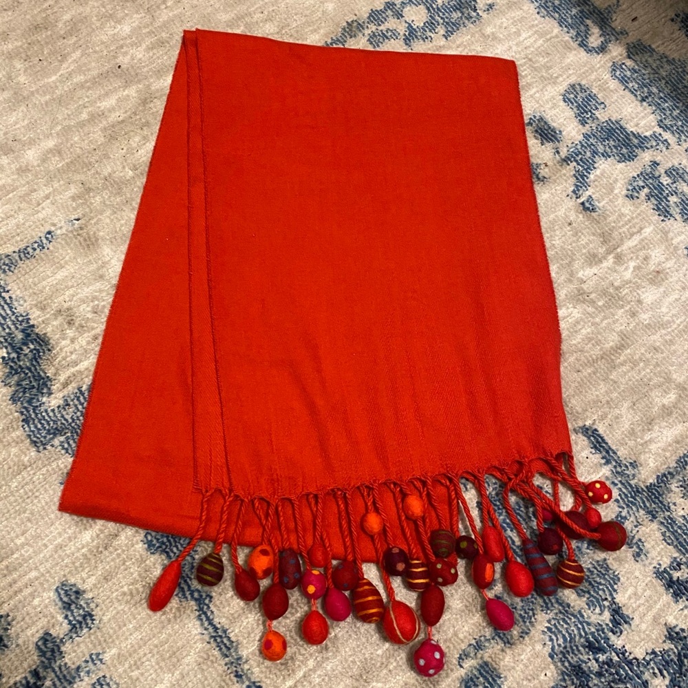 Sorai Whimsical Red Scarf